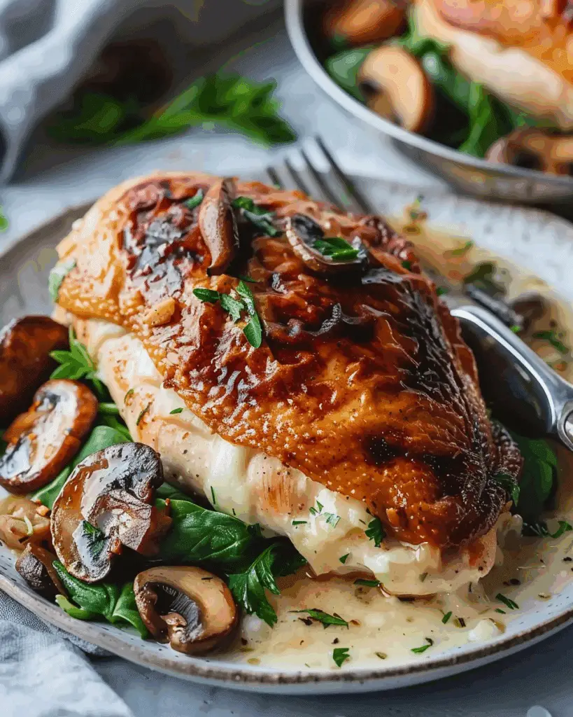 Mushroom Stuffed Chicken Breast