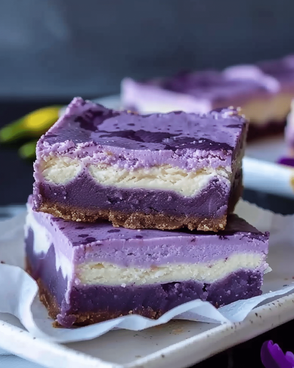 Ube Cheesecake Bars