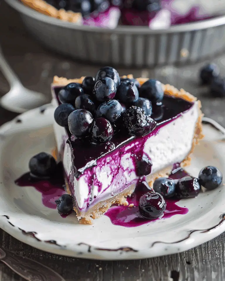 No‑Bake Blueberry Cheesecake