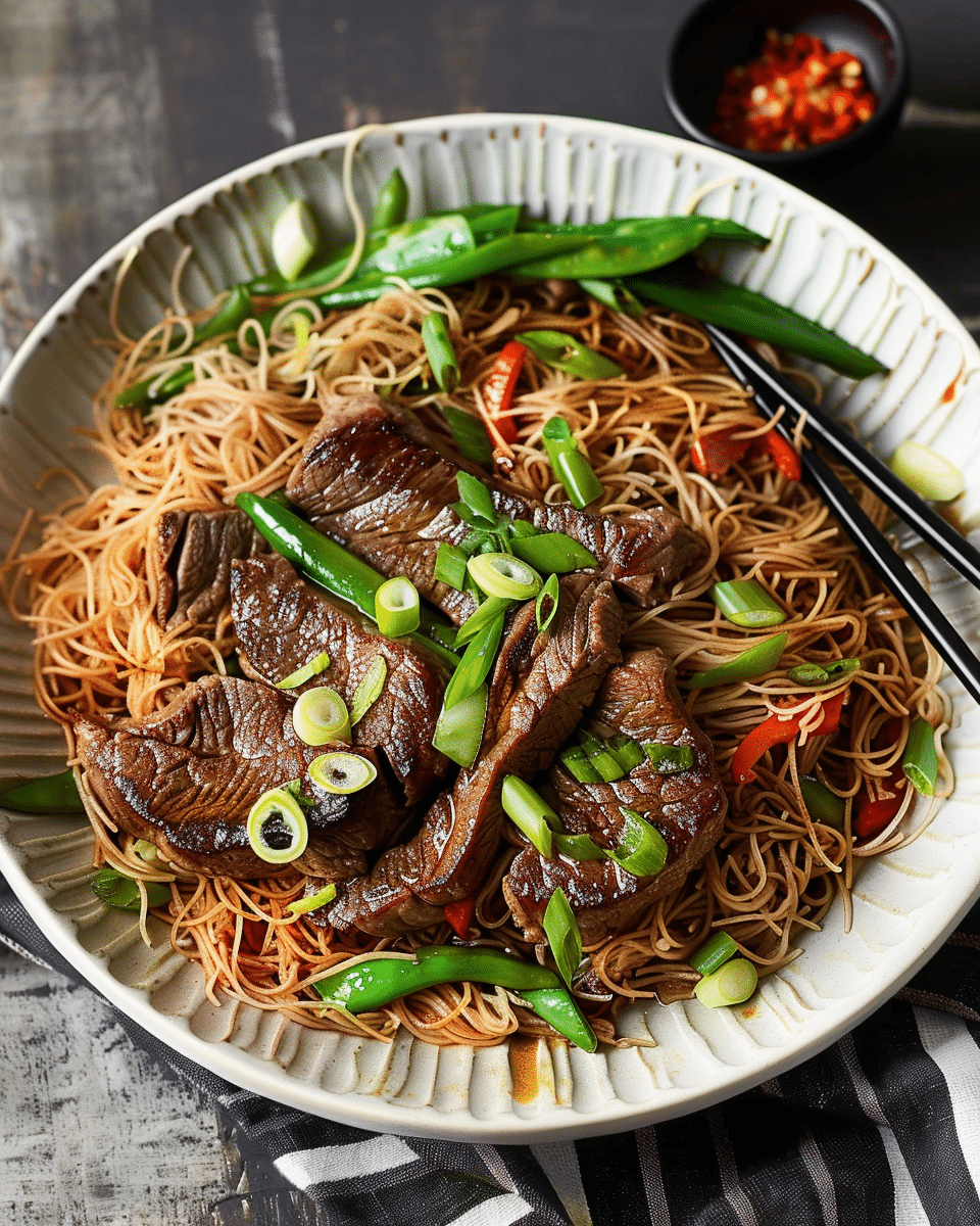 Coulotte Steak Pancit (Filipino Rice Noodles)