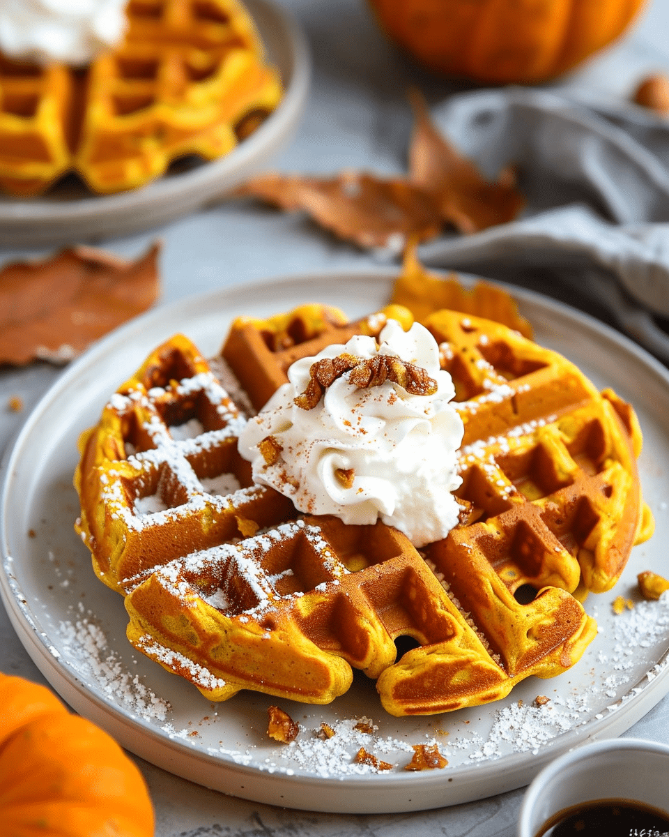 Easy Pumpkin Waffles