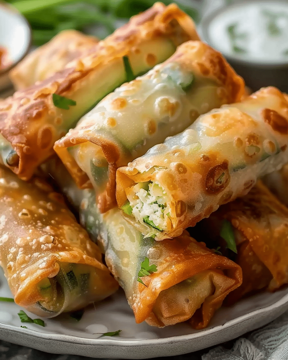 Zucchini Cottage Cheese Spring Rolls