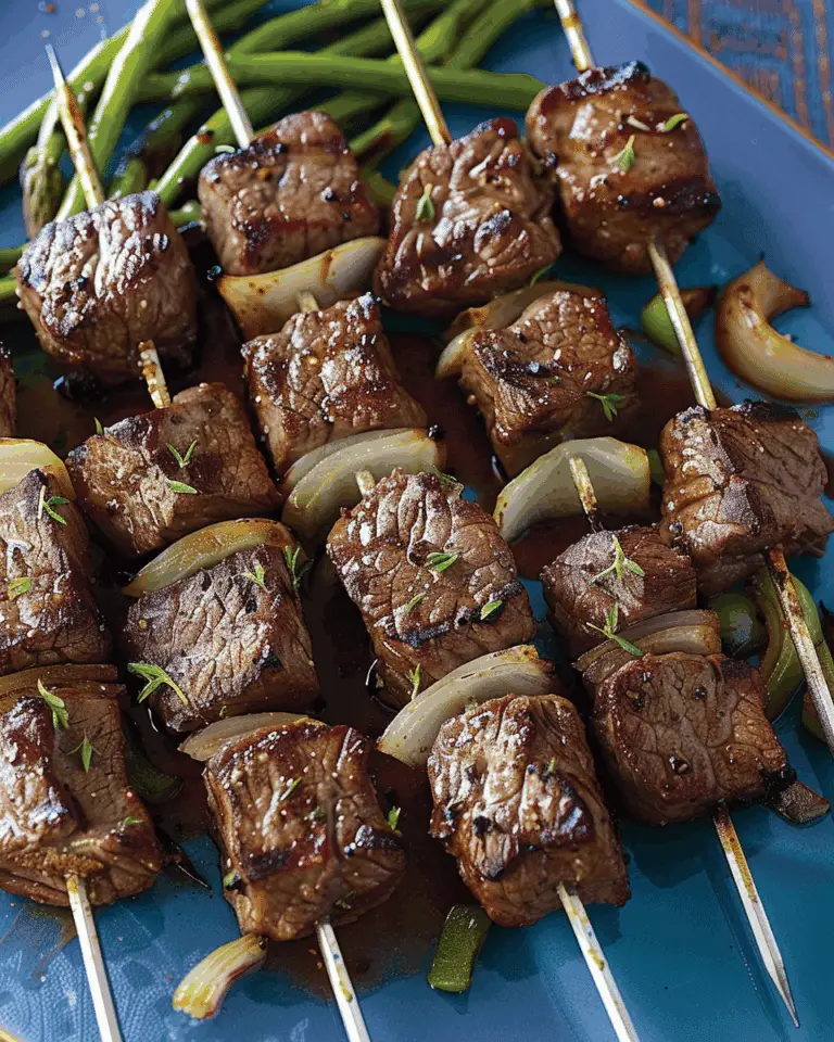 Grilled Steak Kabobs with Onions 