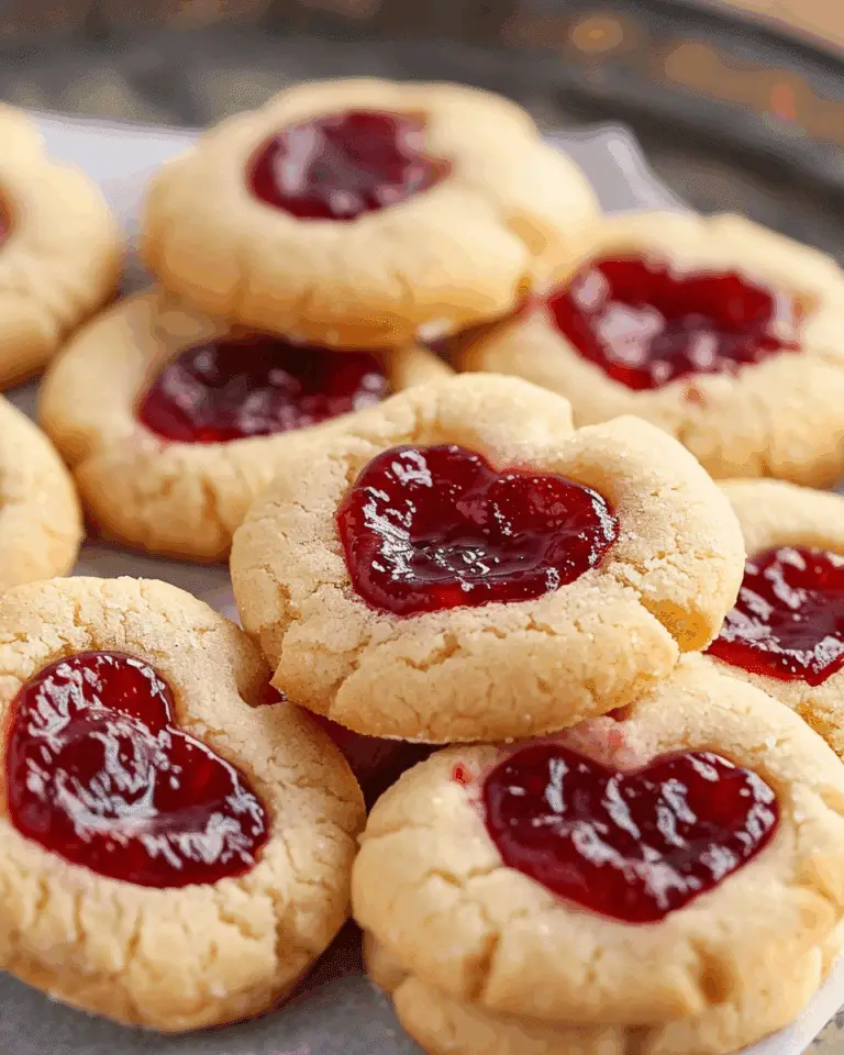 Jam Heart Cookies (Thumbprint Cookies)
