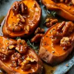 Maple Roasted Sweet Potatoes with Walnuts