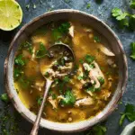 Yakhni (Chicken Soup With Cilantro and Green Chiles)