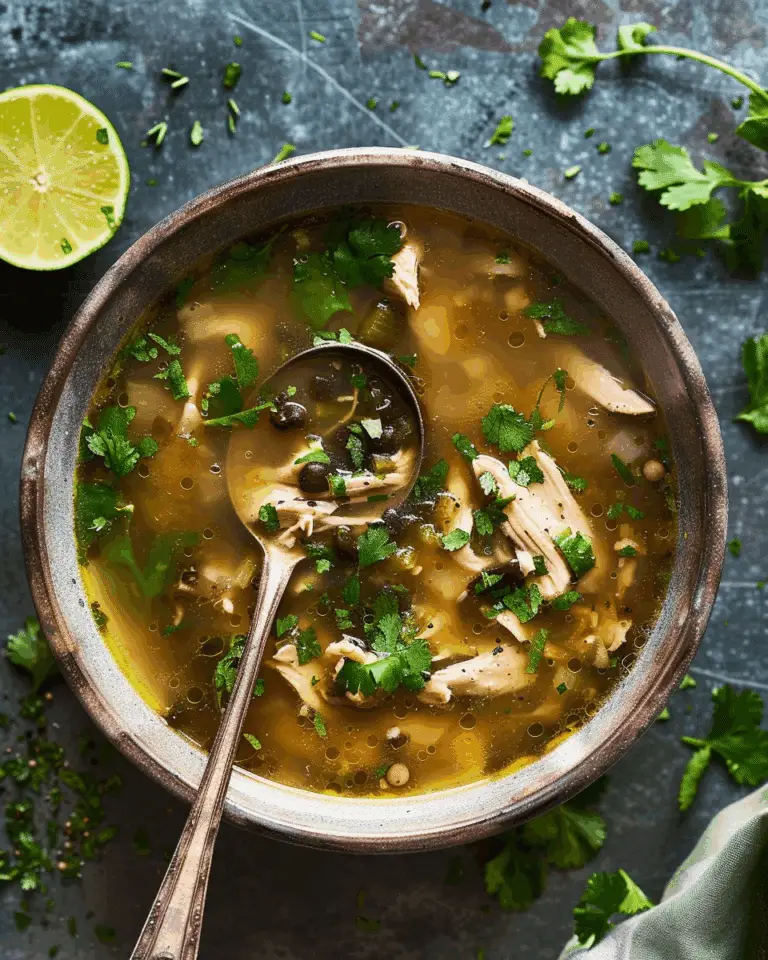 Yakhni (Chicken Soup With Cilantro and Green Chiles)