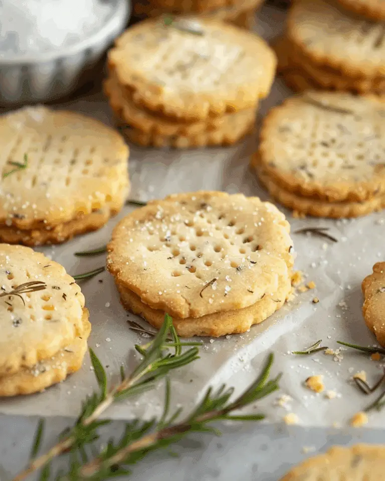 Savory Shortbread Cookies with Rosemary