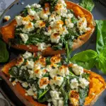 Stuffed Sweet Potatoes with Spinach and Feta