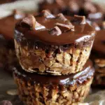No-Bake Peanut Butter Oatmeal Brownie Cups
