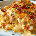 Spicy Southern Cheesy Chicken Spaghetti Casserole