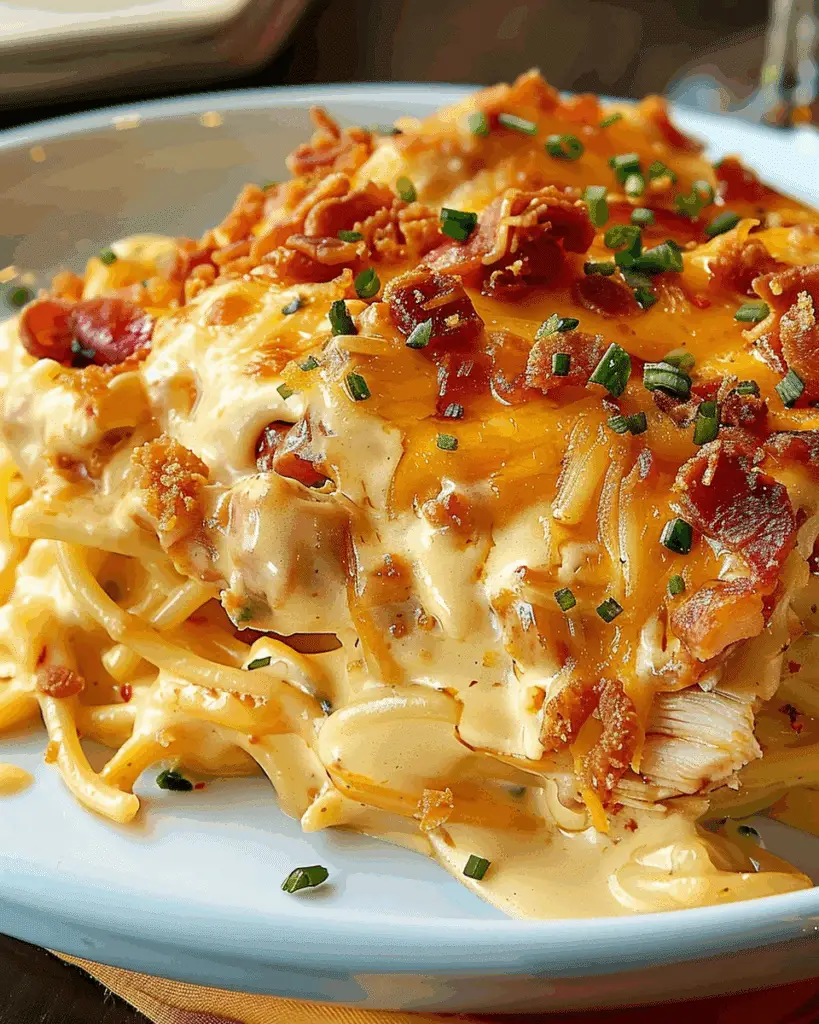 Spicy Southern Cheesy Chicken Spaghetti Casserole