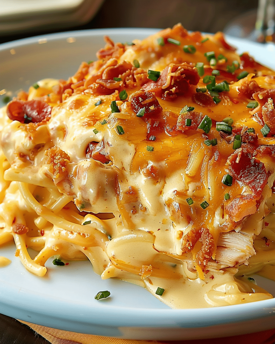 Spicy Southern Cheesy Chicken Spaghetti Casserole
