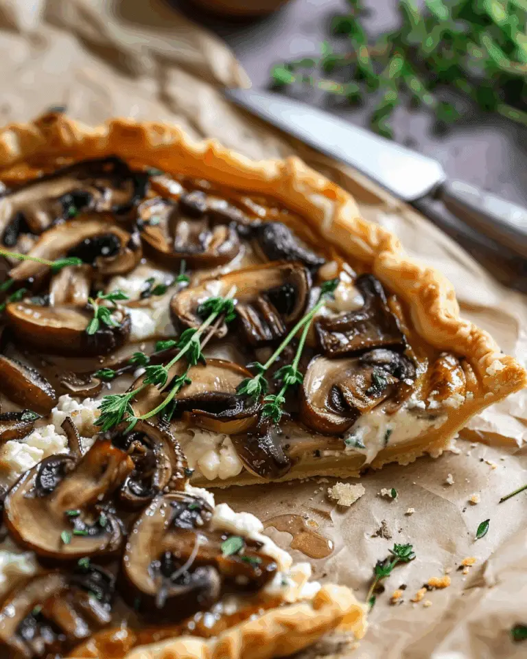 Mushroom Tart with Goat Cheese