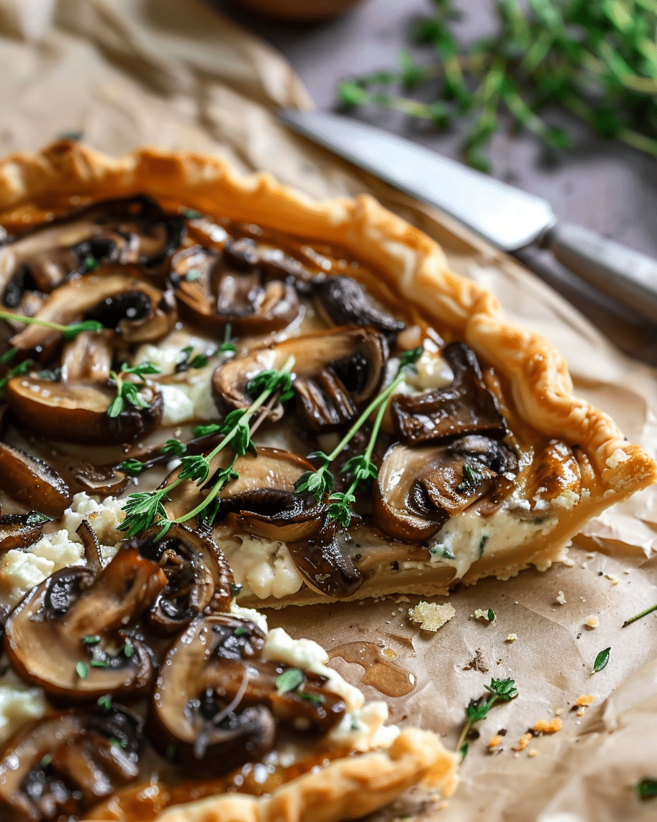 Mushroom Tart with Goat Cheese