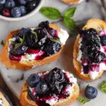 Blueberry and Goat Cheese Crostini Appetizer