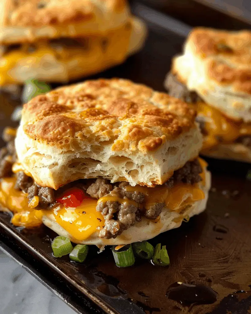 Chopped Cheeseburger Biscuits