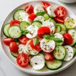 Fresh Cucumber Caprese Salad