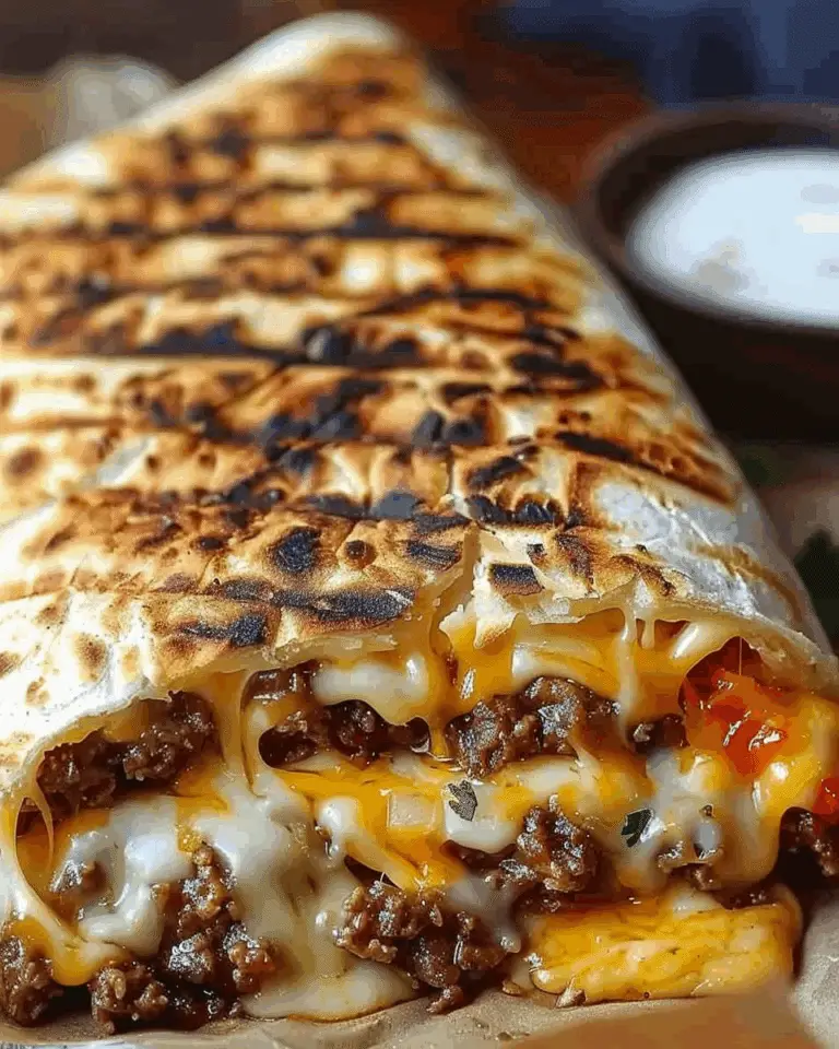 Grilled Cheese Burrito with Beef