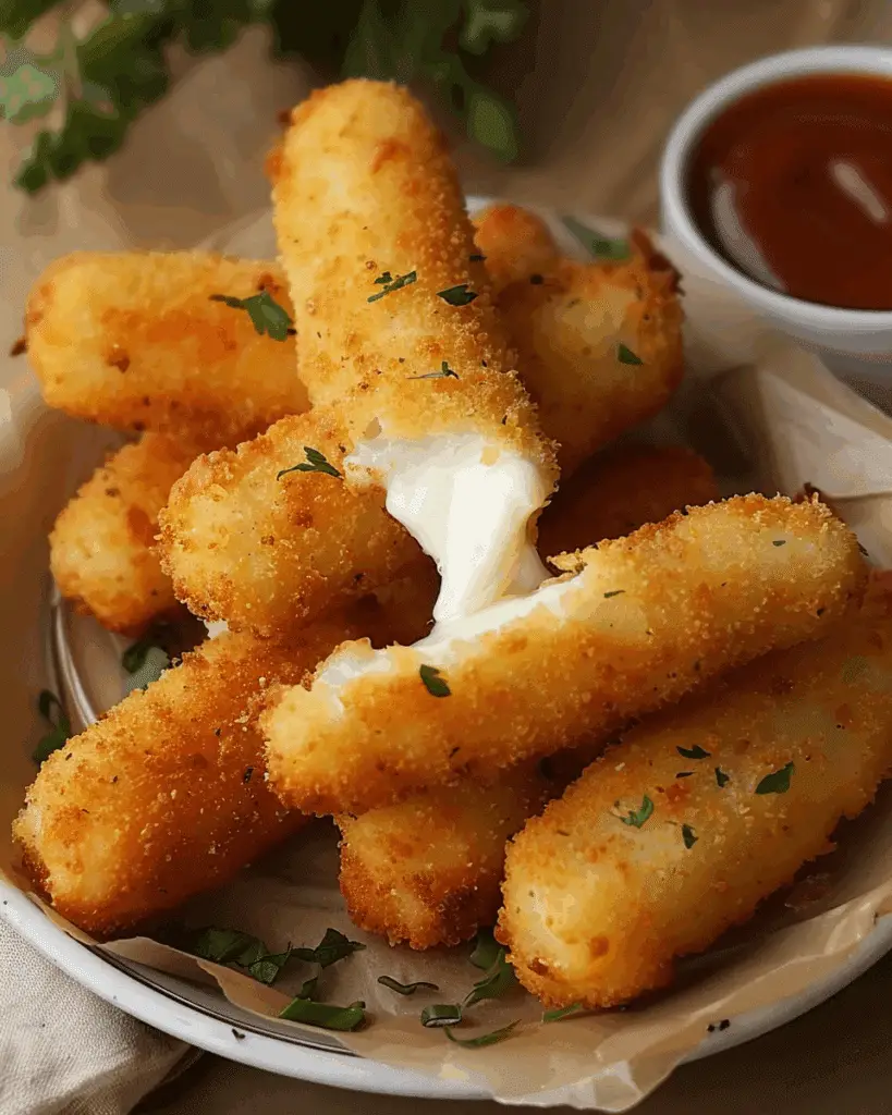 Healthy Mozzarella Sticks with String Cheese
