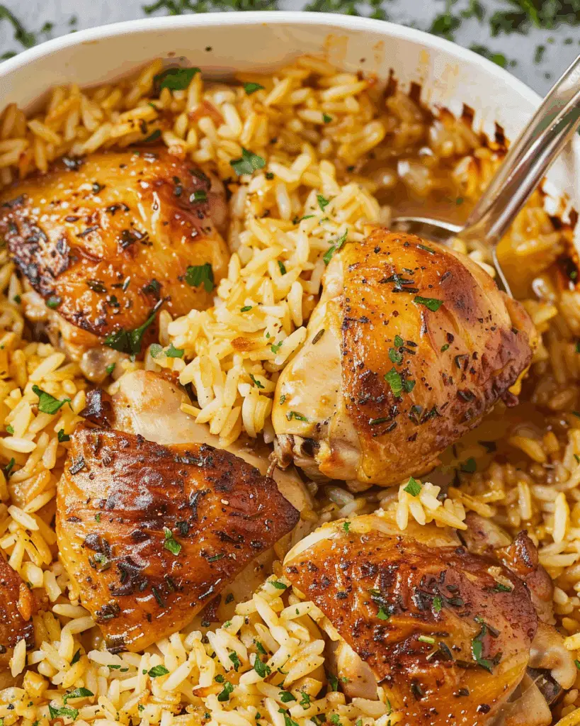Chicken Thighs and Rice