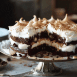Chocolate Brownie Meringue Cake 