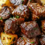 Garlic Butter Steak Bites and Potatoes (Tender & Crispy!)