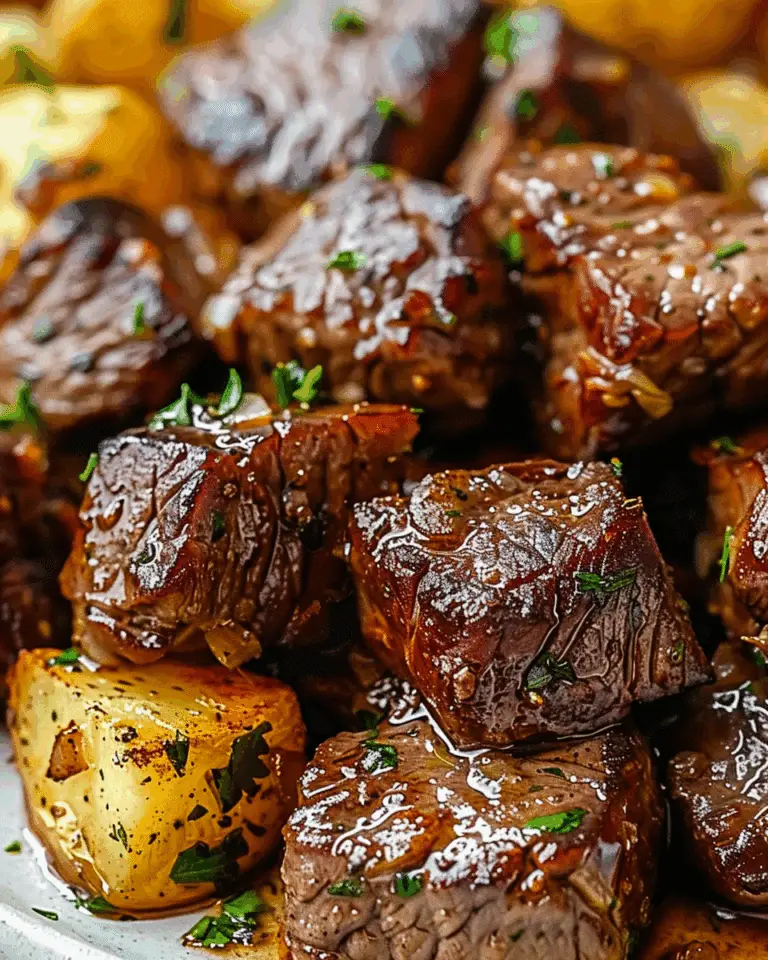 Garlic Butter Steak Bites and Potatoes (Tender & Crispy!)