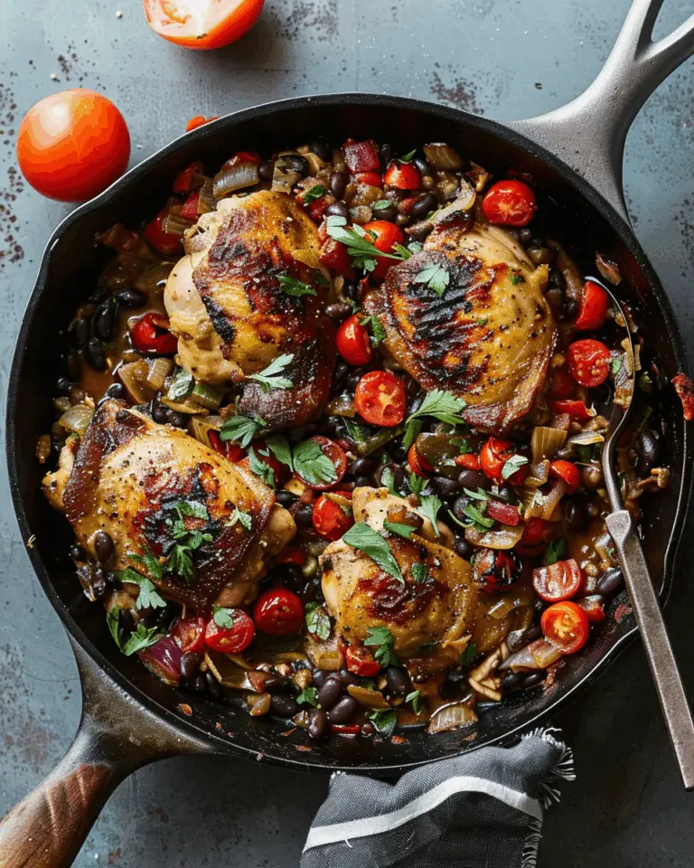 Skillet Chicken With Black Beans