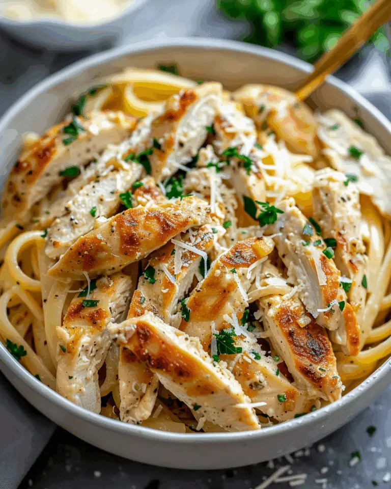 Healthy Garlic Parmesan Chicken Pasta