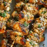 Ranch Garlic Parmesan Chicken Skewers
