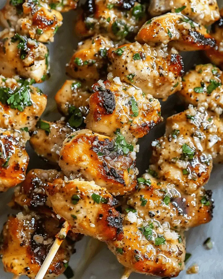 Ranch Garlic Parmesan Chicken Skewers