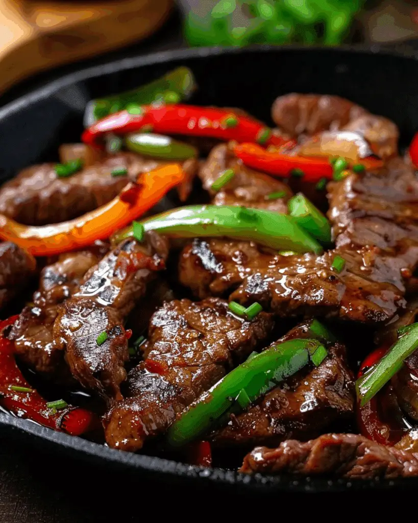 Sizzling Pepper Steak with Onions