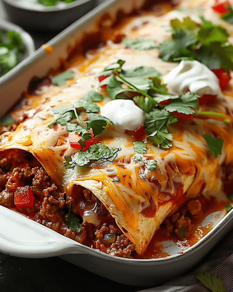 Easy Ground Beef Enchiladas