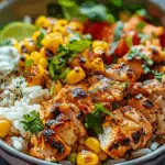 Street Corn Chicken Rice Bowl