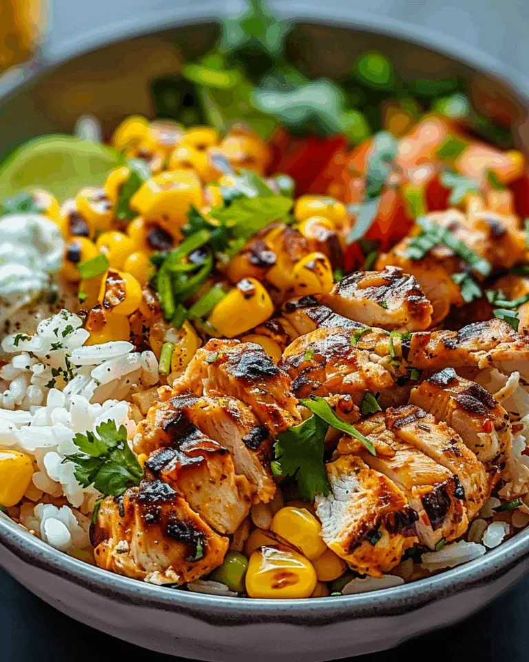 Street Corn Chicken Rice Bowl