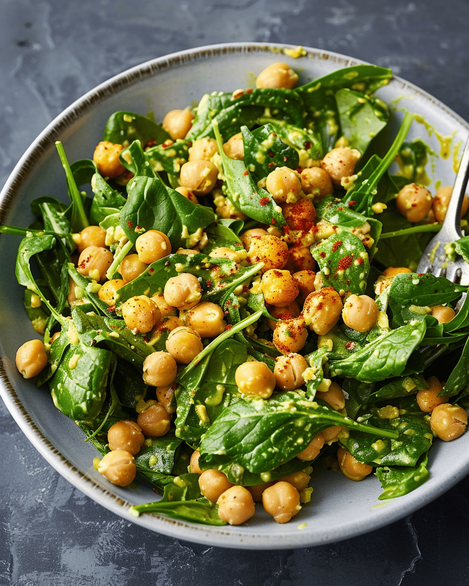 Chickpea Spinach Salad 