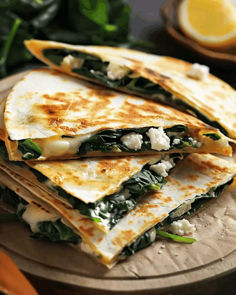 Spinach and Feta Quesadillas