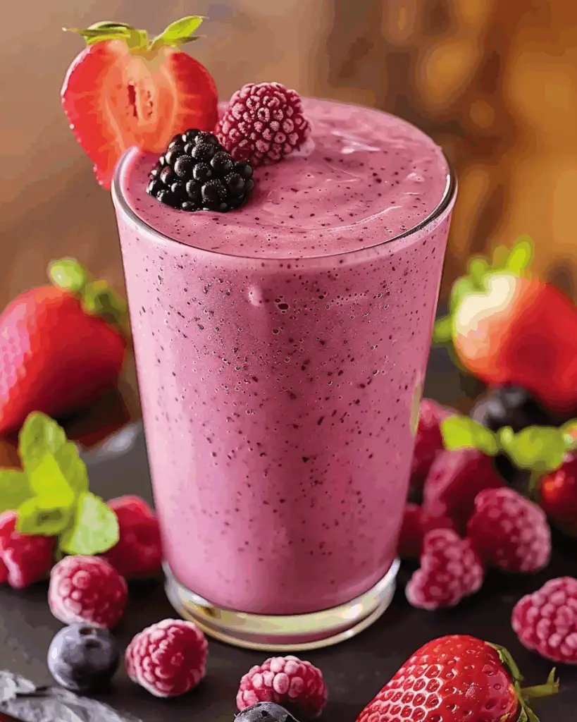 Creamy Mixed Berry Yogurt Smoothie
