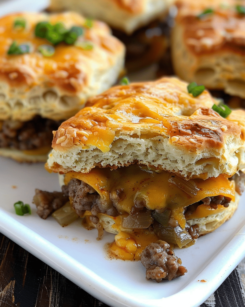 Chopped Cheeseburger Biscuits