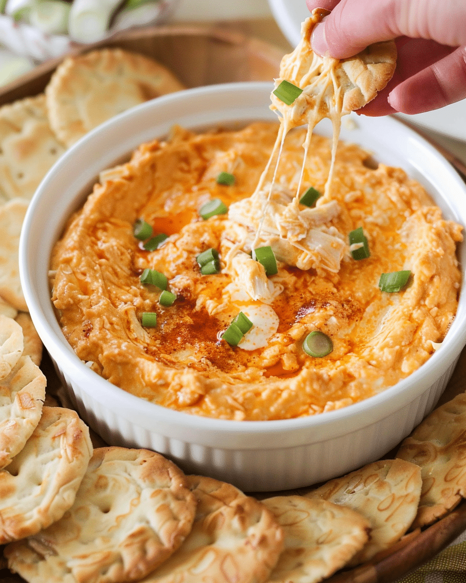 Crockpot Creamy Buffalo Chicken Dip