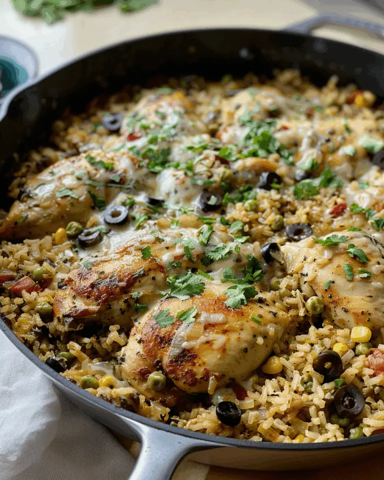 Salsa Verde Chicken & Rice Skillet
