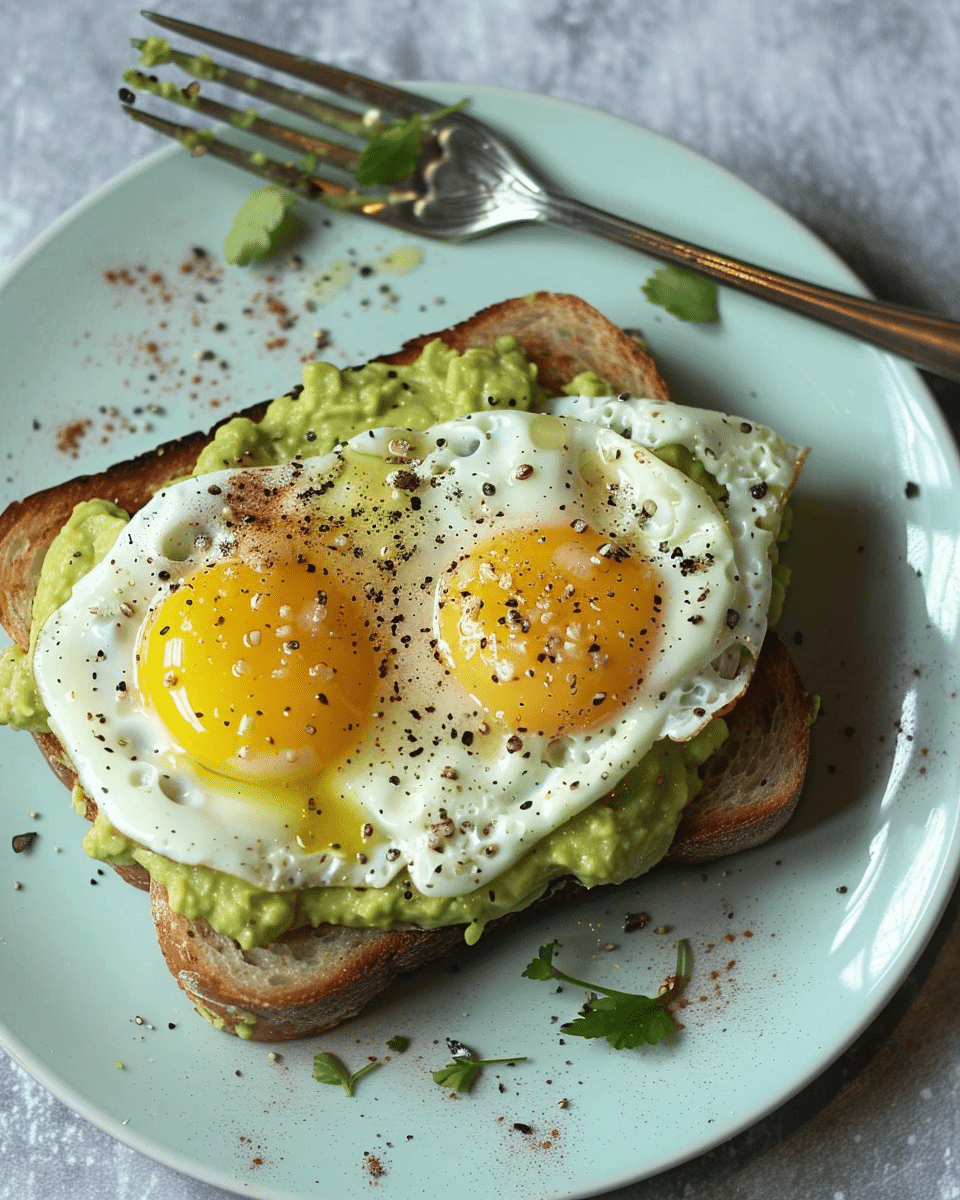 Breakfast Avocado Toast with Eggs