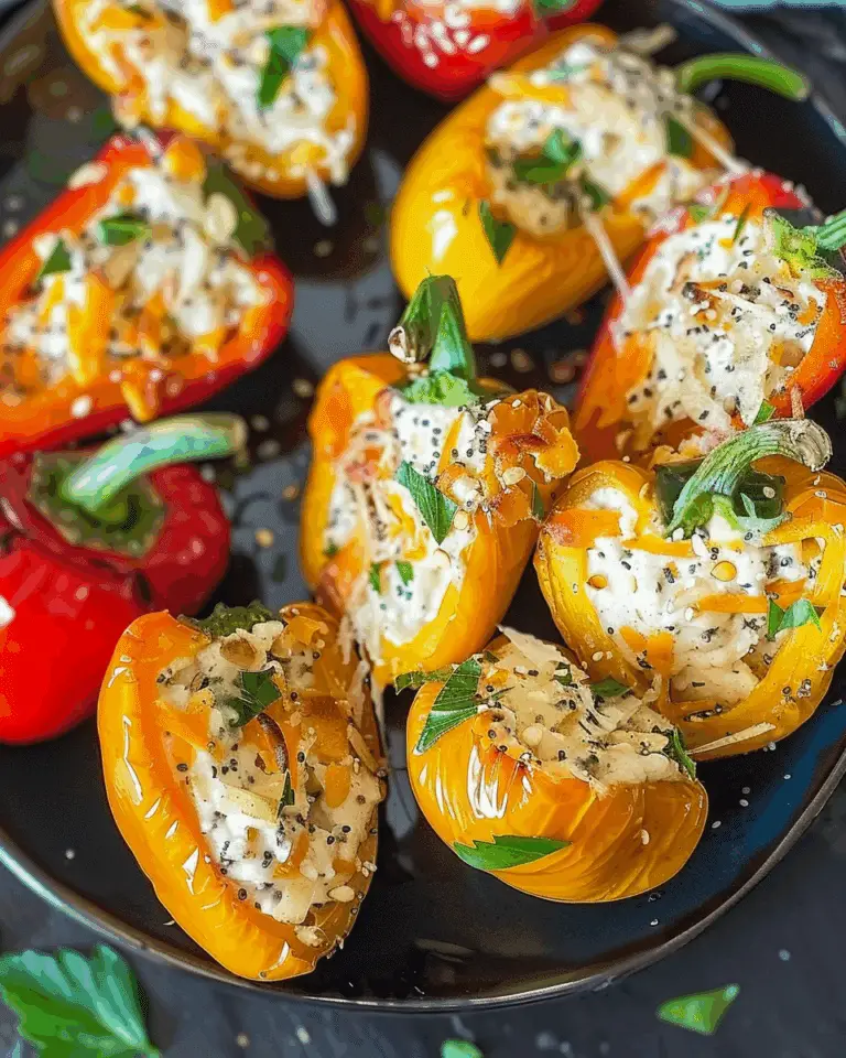 Easy Cheese and Everything Bagel-Stuffed Mini Peppers Recipe