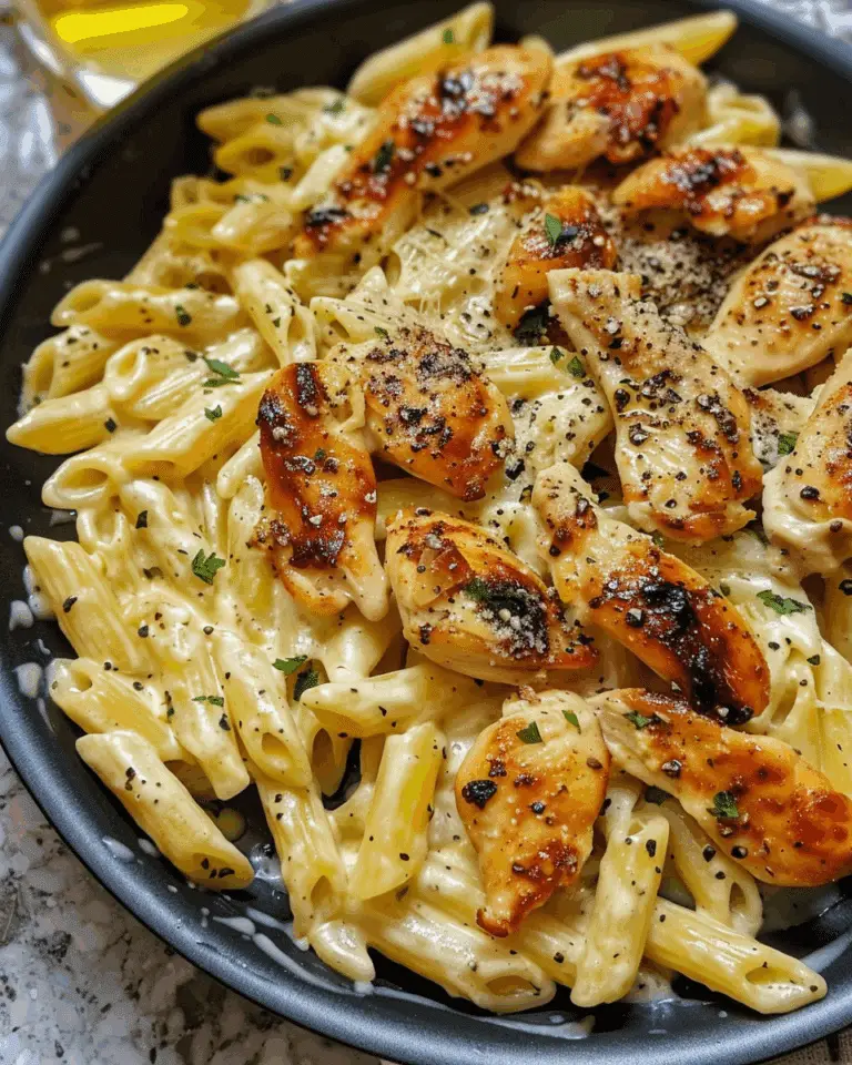 Creamy Velveeta Chicken Penne in Garlic Butter Parmesan Sauce