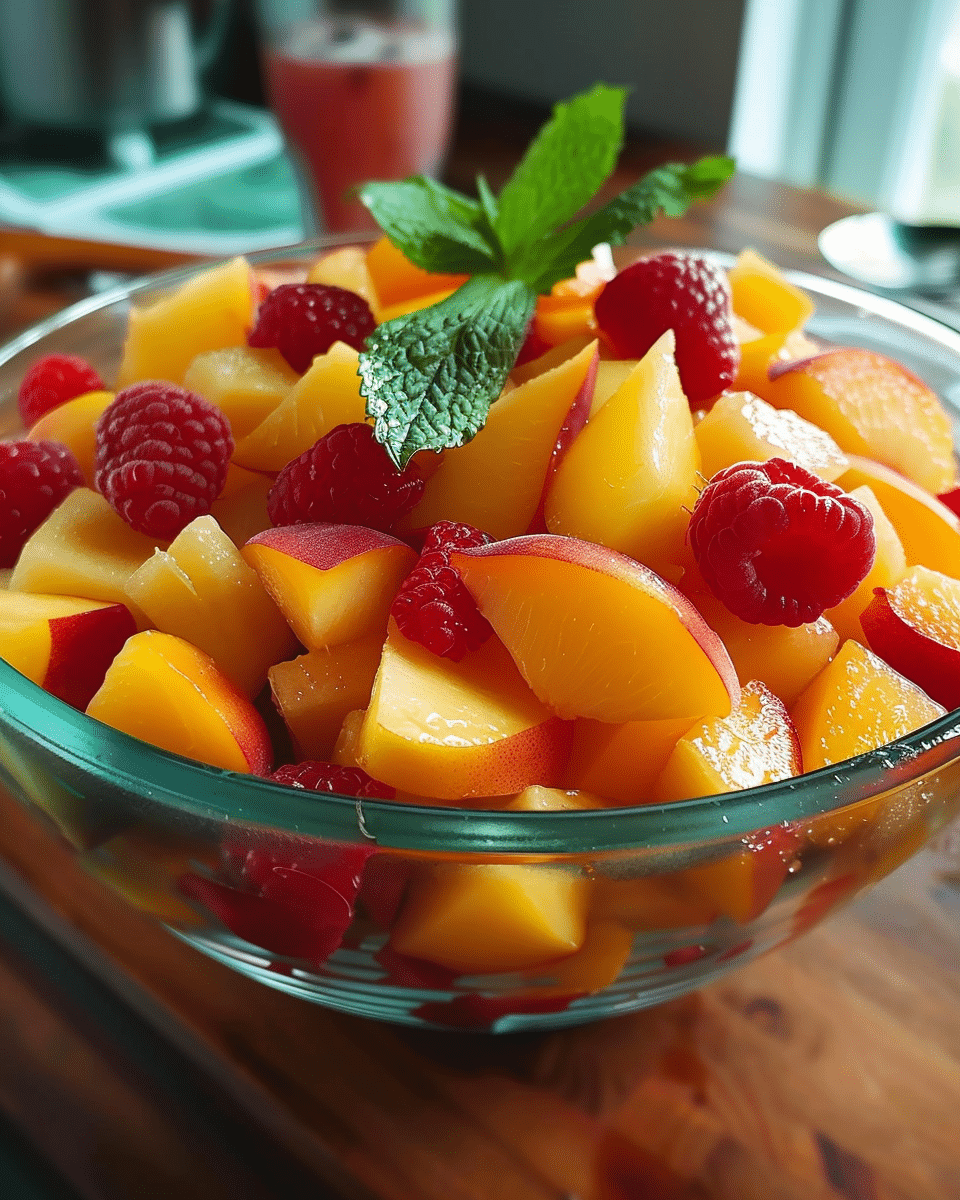 Summer Peach Fruit Salad