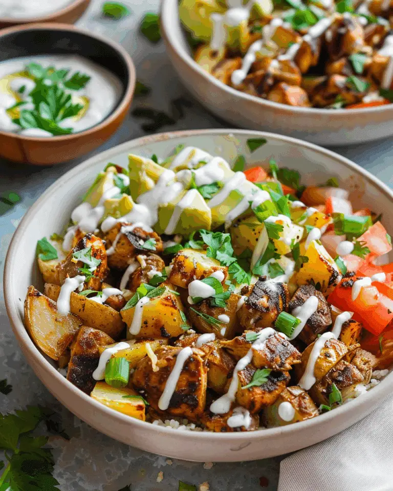 Chicken Shawarma Potato Bowls