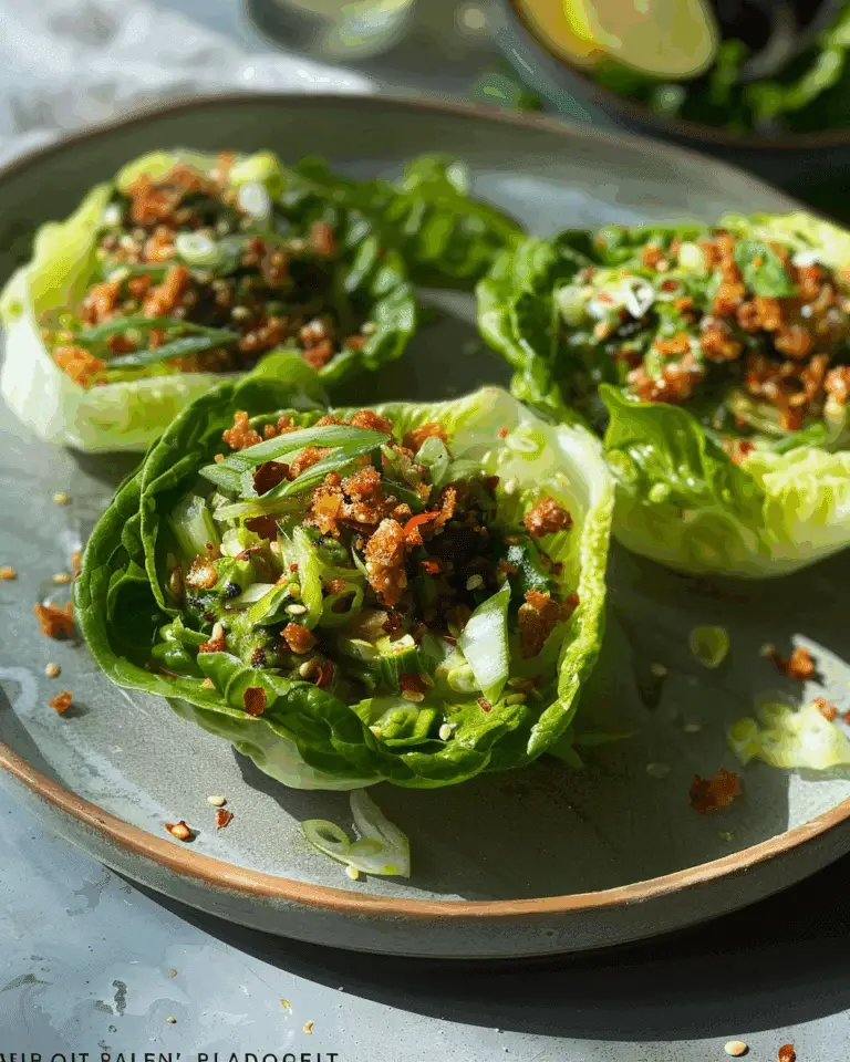 Lettuce Cups with Scallion Lime Dressing