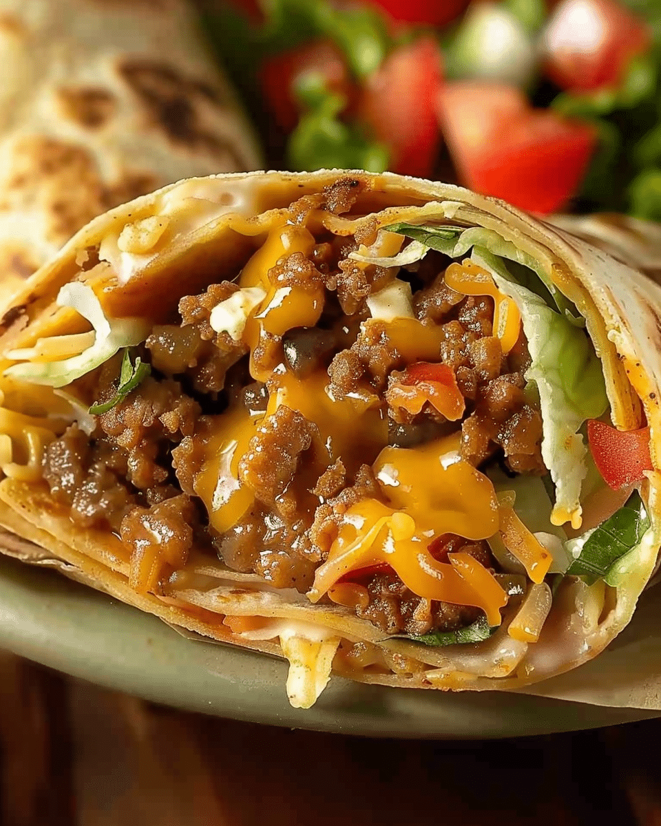 Nacho Cheese Beef Wrap
