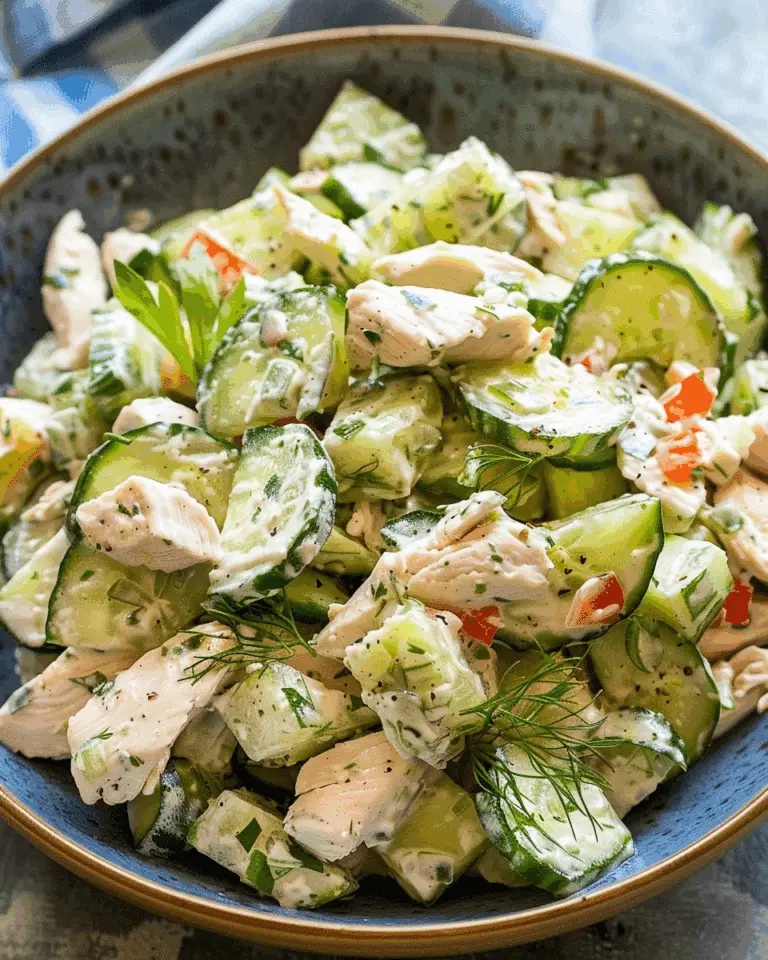 Cold Cucumber Chicken Salad Recipe for Summer